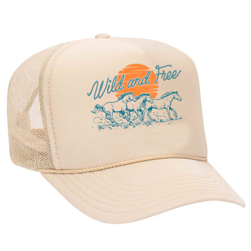 Wild And Free Tan Foam Hat