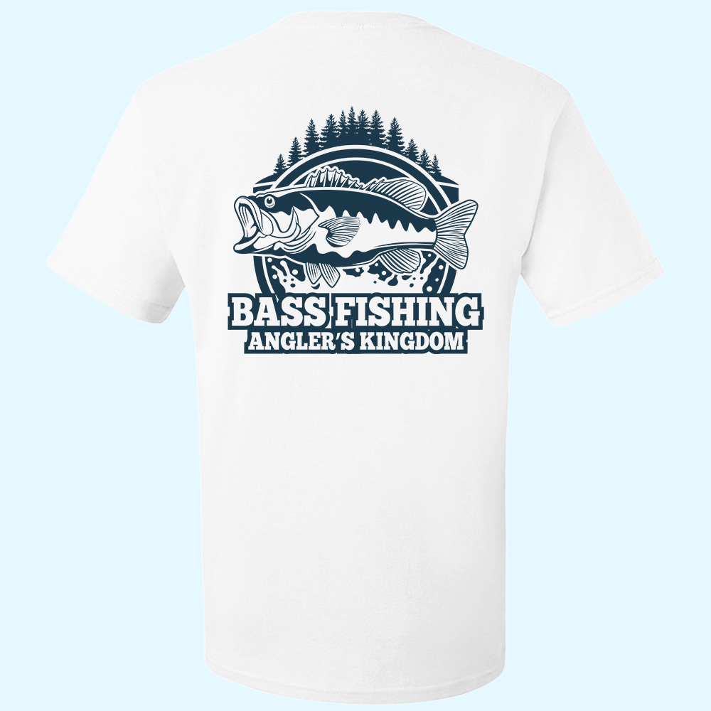 Bass Fishing Angler's Kingdom Printed Men's T-shirt