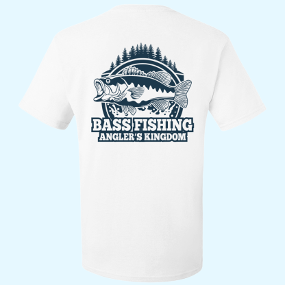 Bass Fishing Angler's Kingdom Printed Men's T-shirt