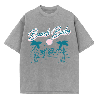 Washed T-Shirt | Beach Babe Unisex Fit Washed TEE