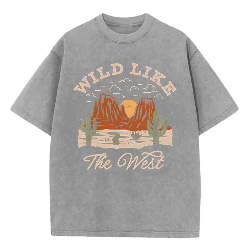 Wild Like The West Unisex Washed T-Shirt