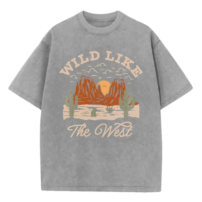 Wild Like The West Unisex Washed T-Shirt