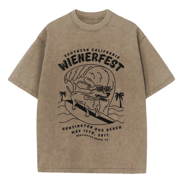 Washed T-Shirt | Southern California Wienerfest Unisex Fit Washed TEE