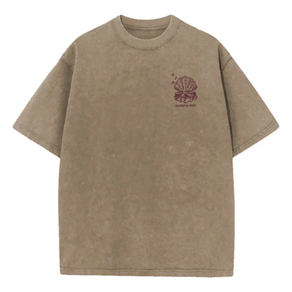 Washed T-Shirt | Good Vibrations Unisex Fit Washed TEE (Double-Sided)