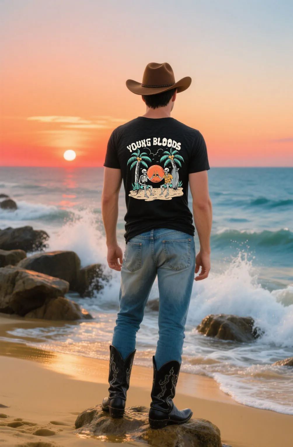 Vintage Western Sunset Rider Tee 