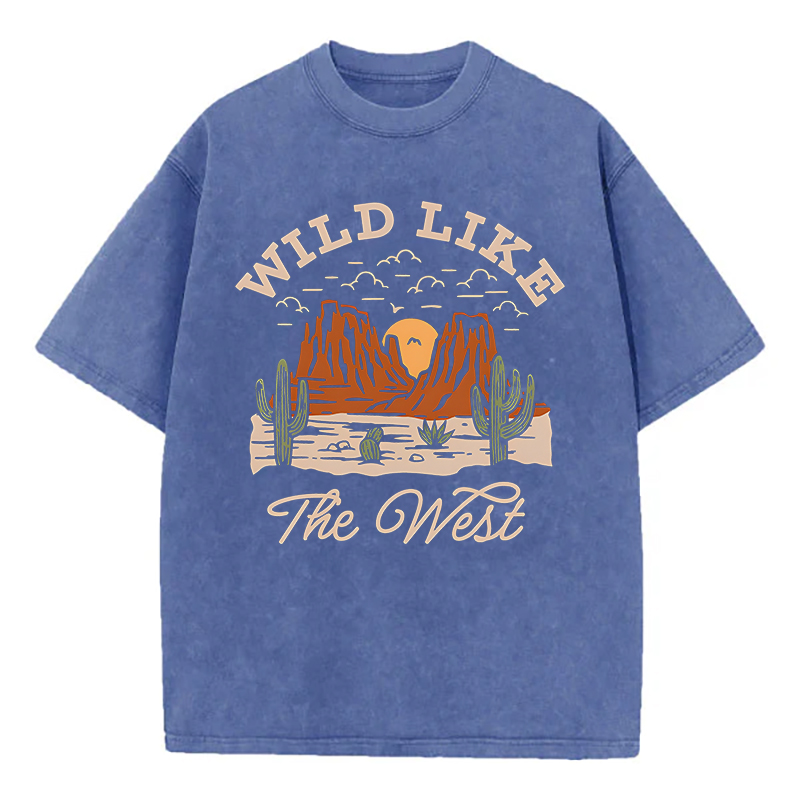 Wild Like The West Unisex Washed T-Shirt