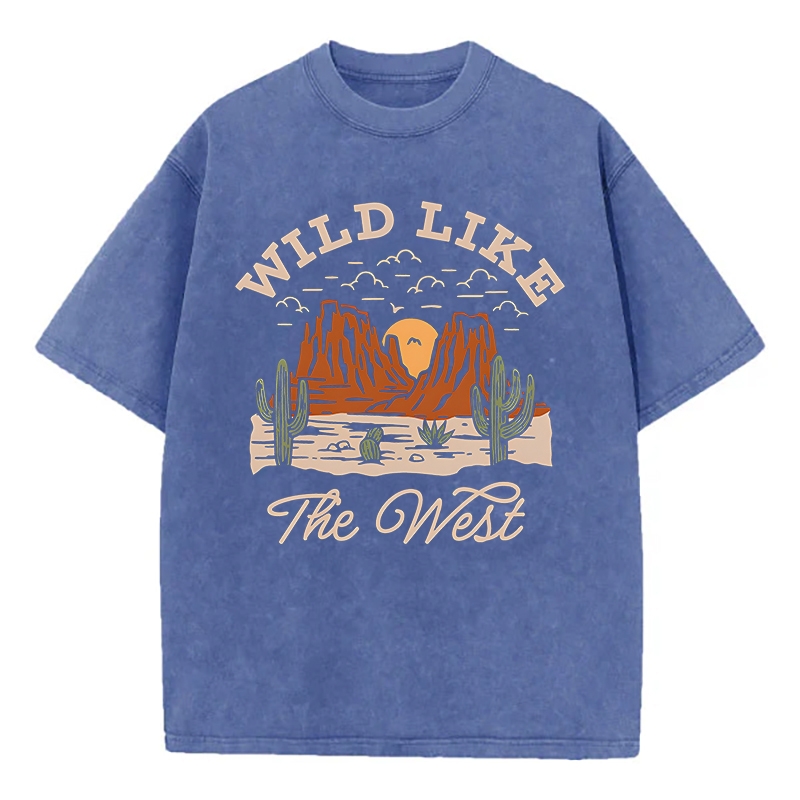 Wild Like The West Unisex Washed T-Shirt
