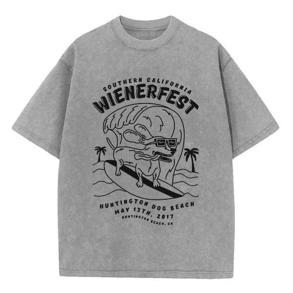 Washed T-Shirt | Southern California Wienerfest Unisex Fit Washed TEE