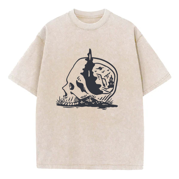 Washed T-Shirt | Wild Skull Washed TEE