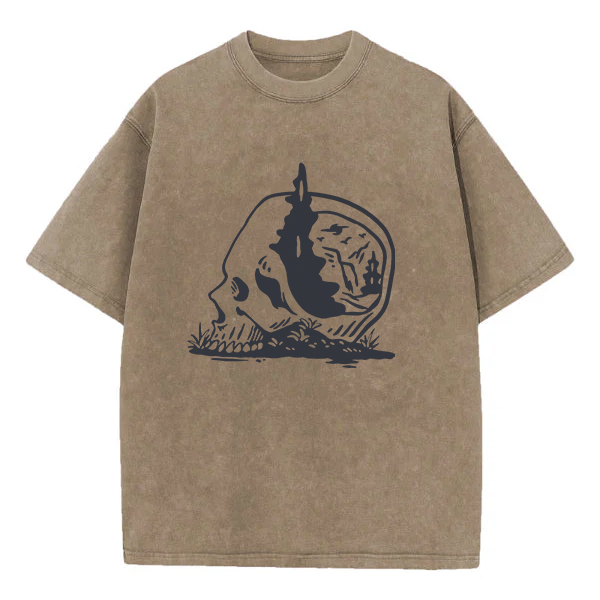 Washed T-Shirt | Wild Skull Washed TEE