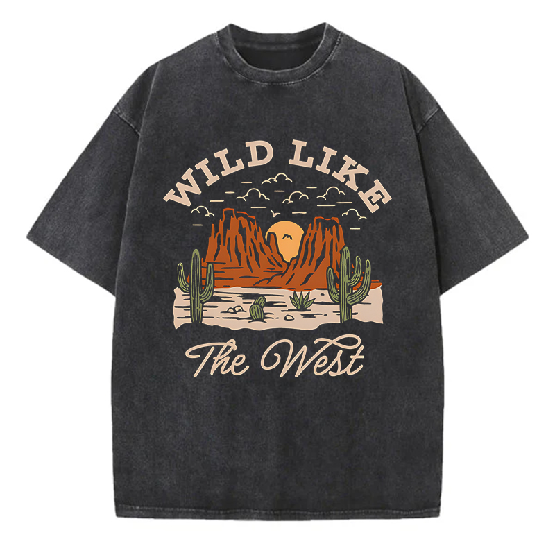 Wild Like The West Unisex Washed T-Shirt