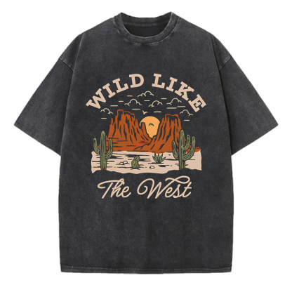Wild Like The West Unisex Washed T-Shirt
