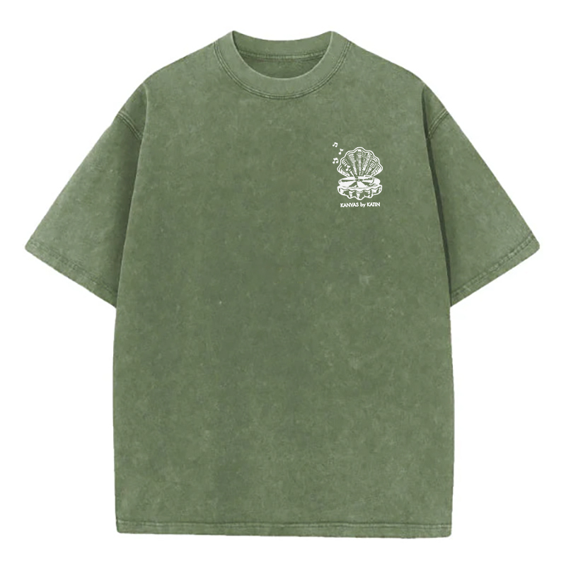 Washed T-Shirt | Good Vibrations Unisex Fit Washed TEE (Double-Sided)