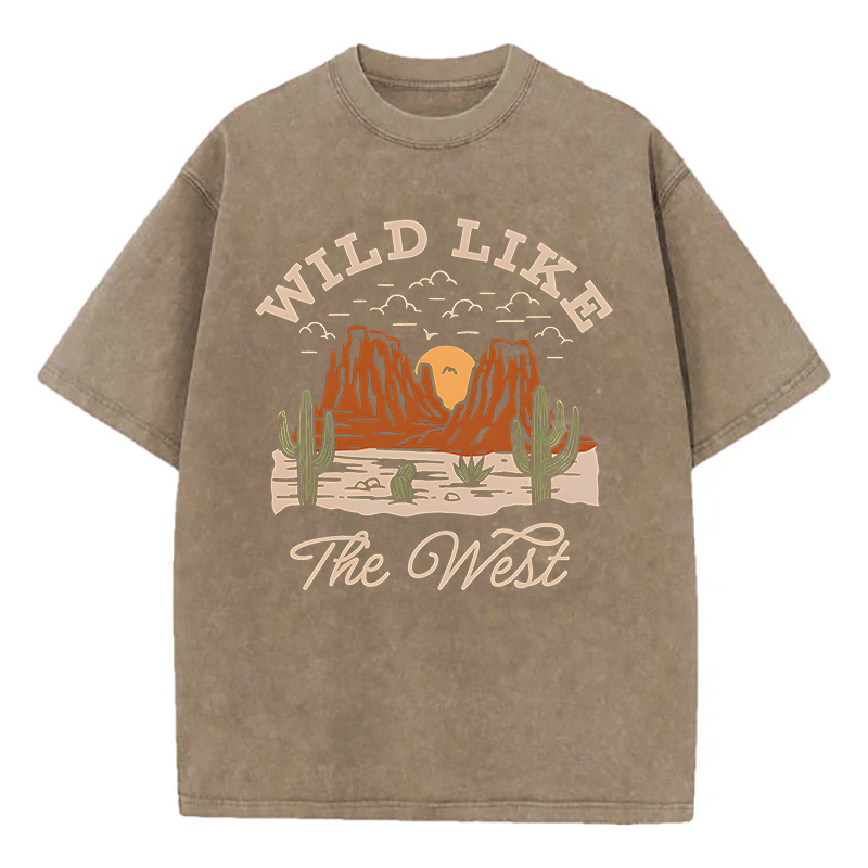 Wild Like The West Unisex Washed T-Shirt