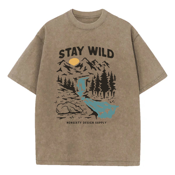 Washed T-Shirt | Stay Wild Washed TEE