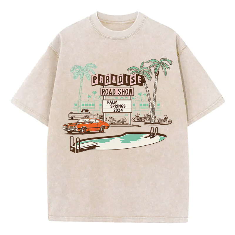Washed T-Shirt | Paradise Road Show Unisex Fit Washed TEE