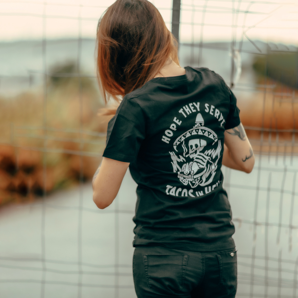 Hope They Serve Skull Graphic T-shirt