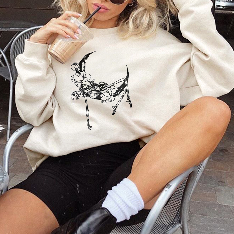 Moon Flower Skull Sweatshirt