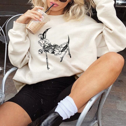 Moon Flower Skull Sweatshirt