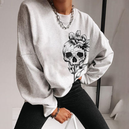 Flower & Skull Sweatshirt