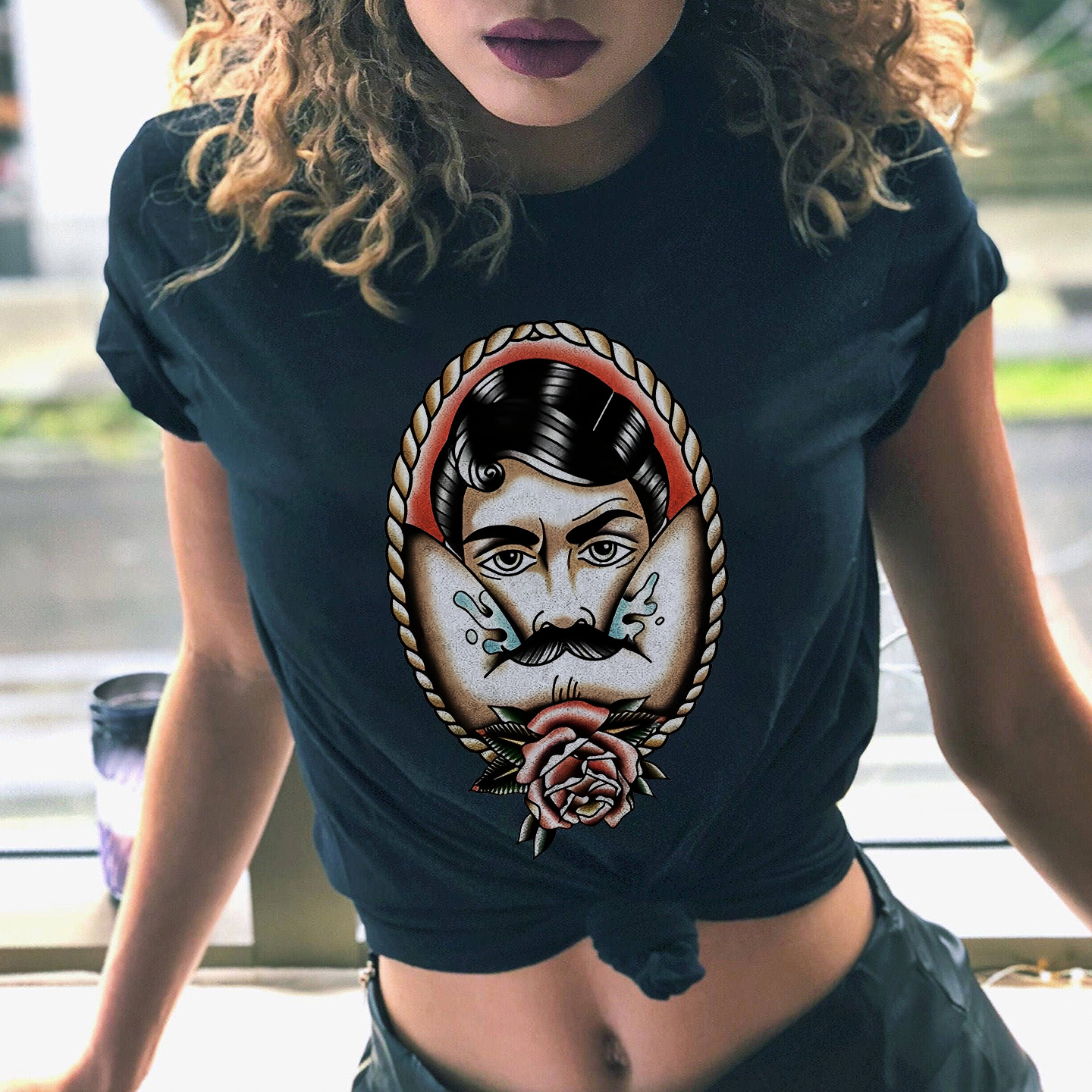 A Bearded Man And Flower T-shirt