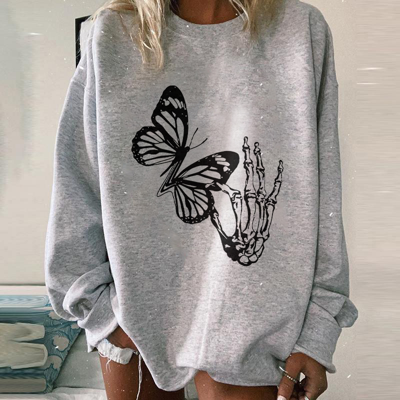 Butterfly And Skull Sweatshirt