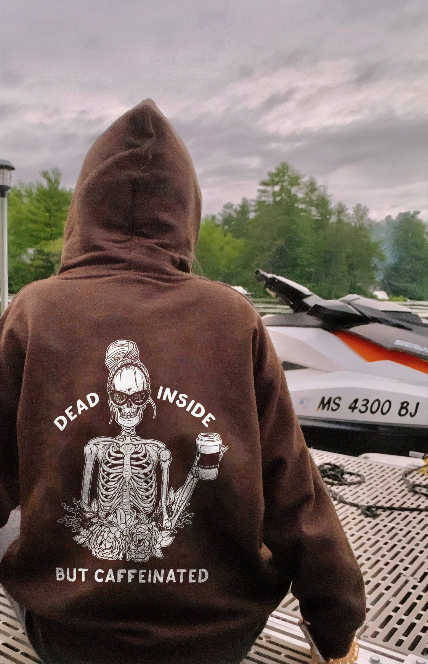 Dead Inside But Caffeinated Hoodie