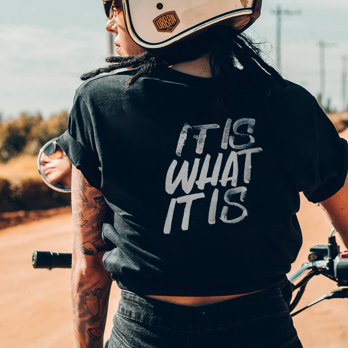 It Is What It Is Letters Printing Women's T-shirt