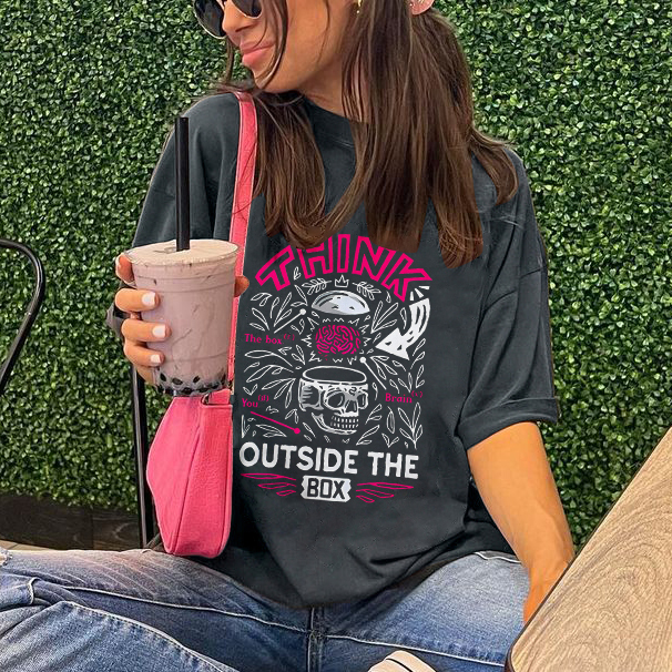 Think Outside The Box Skull T-shirt