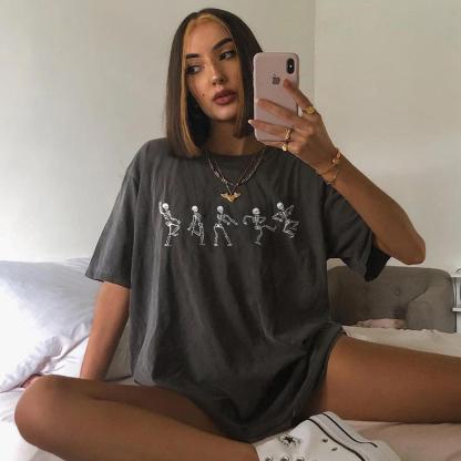 Various Postures Skull Printed T-shirt