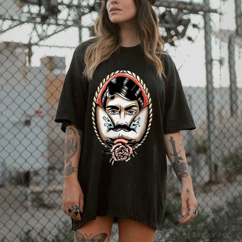A Bearded Man And Flower T-shirt