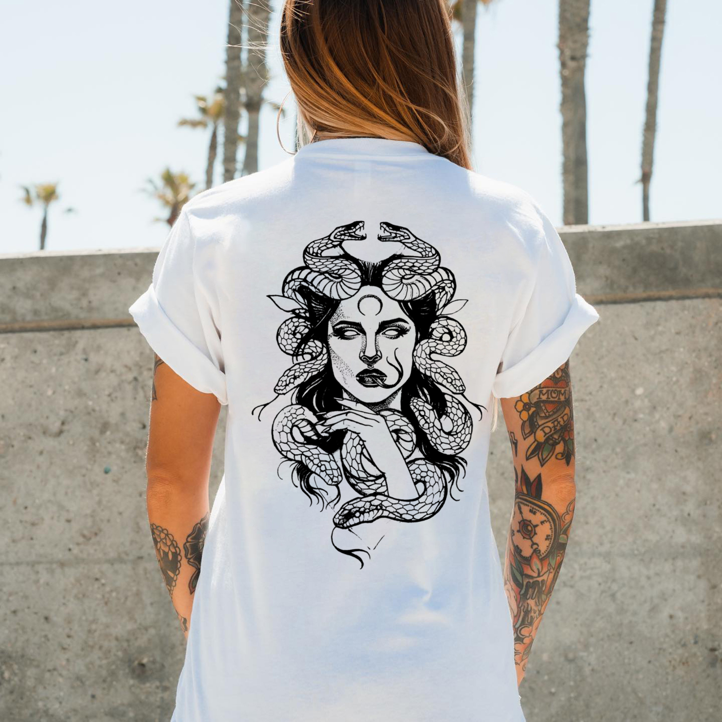 Vintage Medusa Printed Women's T-shirt