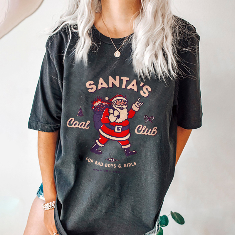 Santa's Coal Club For Bad Boys & Girls T-shirt