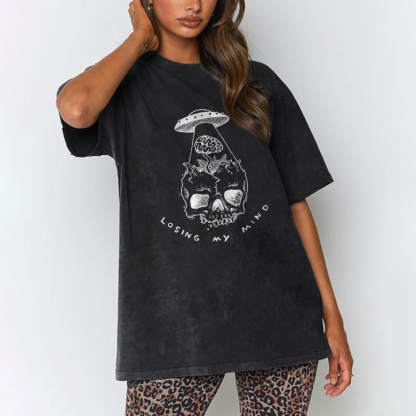 LOSING MY MIND printed T-shirt