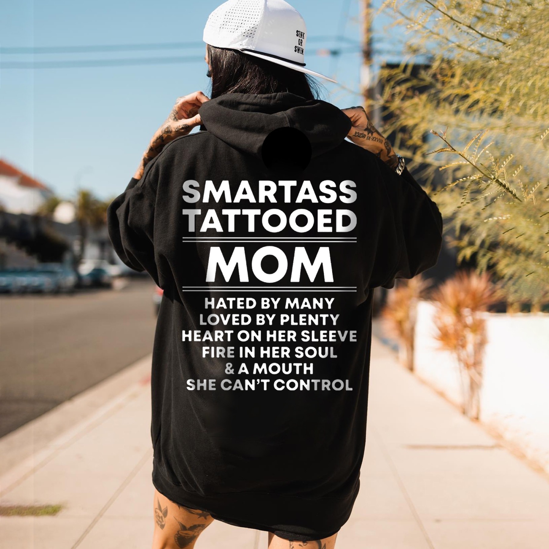 Smartass Tattooed Mom Hoodie