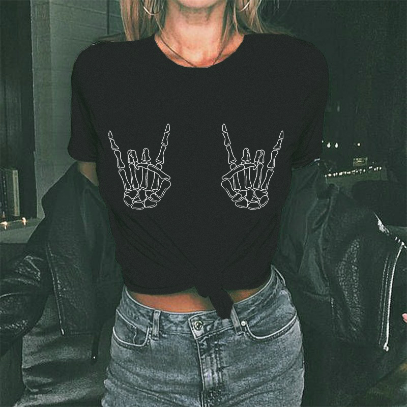 Cool Skull Hand Posture T-shirt