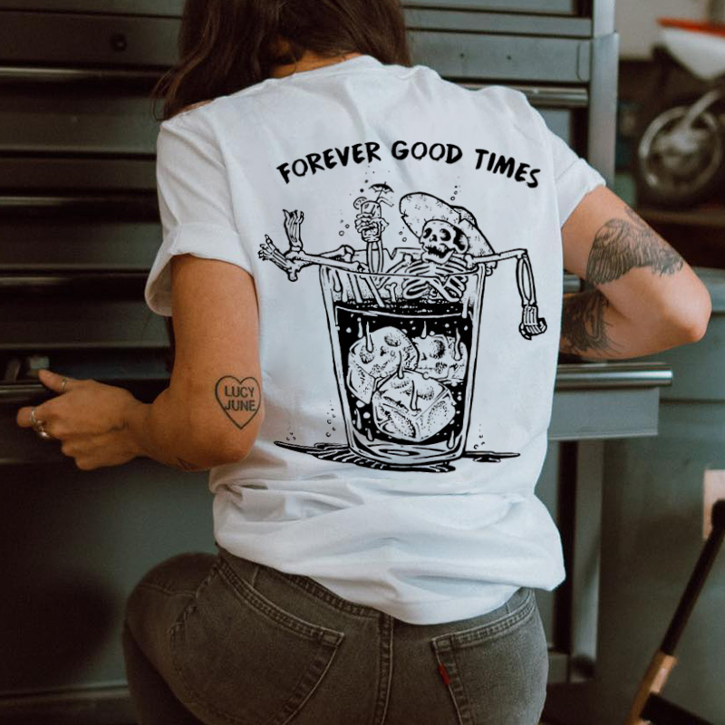 Skull's drinking beer T-shirt