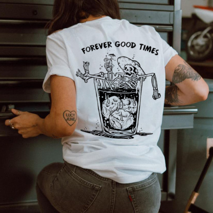 Skull's drinking beer T-shirt