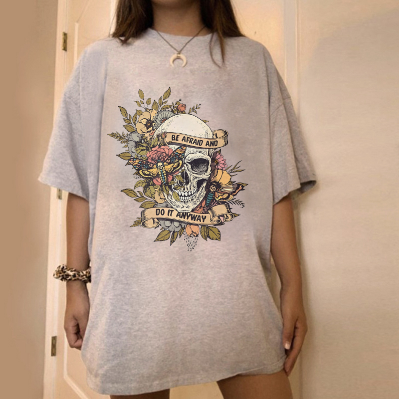 Flower And Skull T-shirt