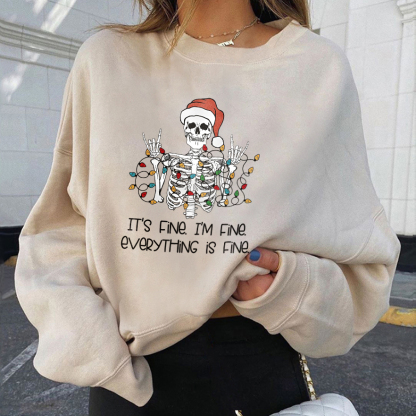 It's Fine. I'm Fine. Everything Is Fine Christmas Sweatshirt