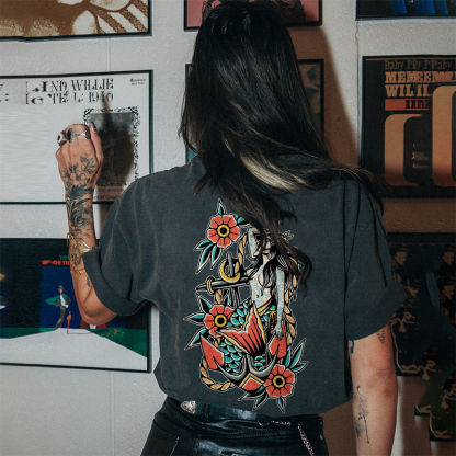 Flower And Mermaid T-shirt