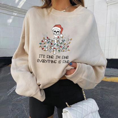 It's Fine. I'm Fine. Everything Is Fine Christmas Sweatshirt