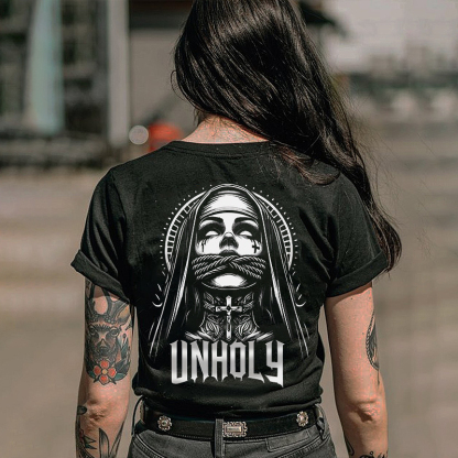 Unholy Nun Printed Women's T-shirt