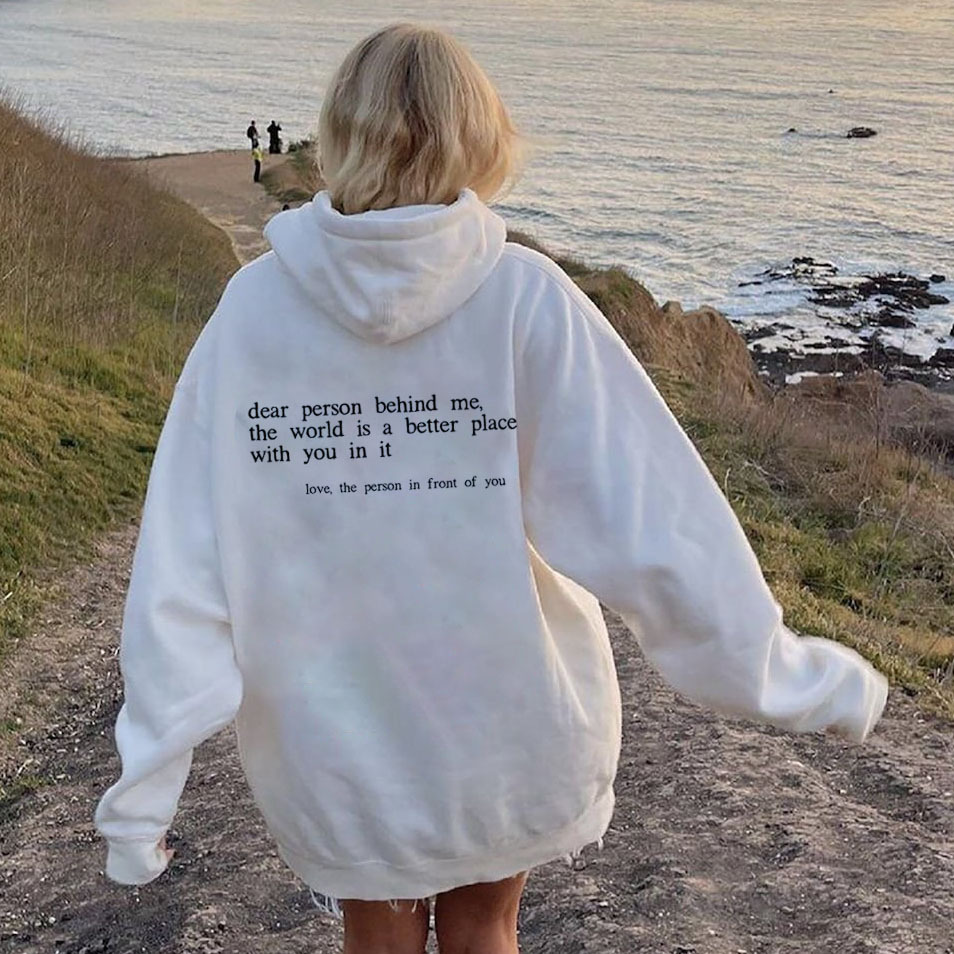 Dear Person Behind Me Printed Women's Hoodie
