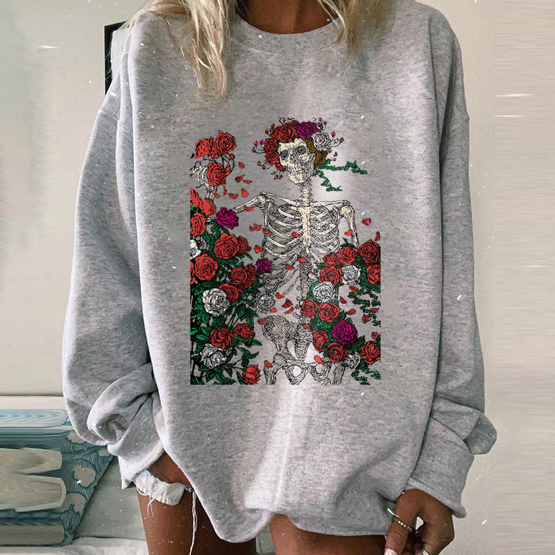 Rose And Skeleton Sweatshirt