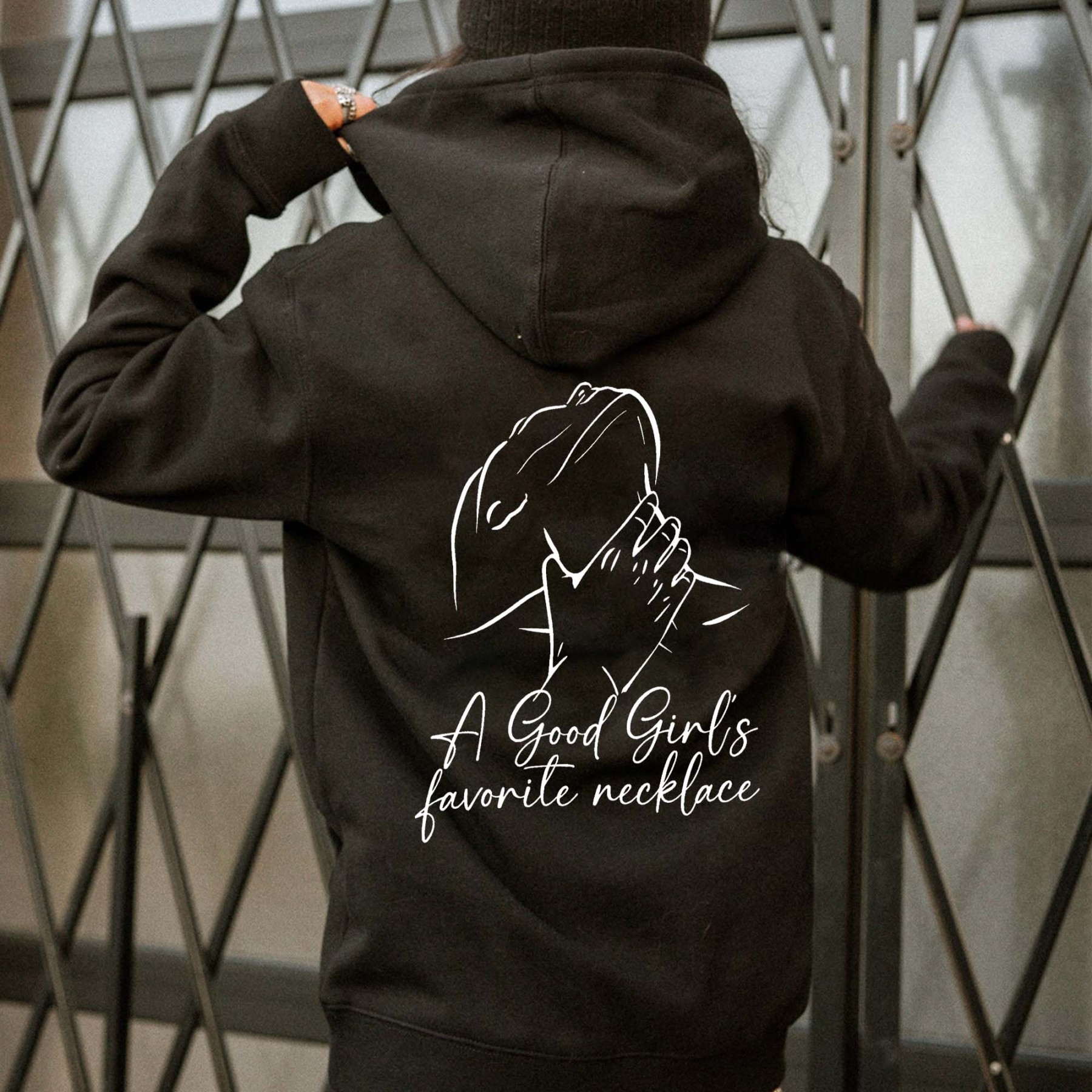 A Good Girl's Favorite Necklace Printed Women's Hoodie