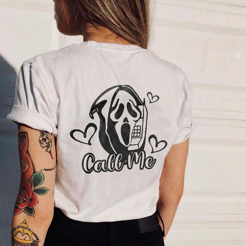 Call Me Printed Ghost T-shirt