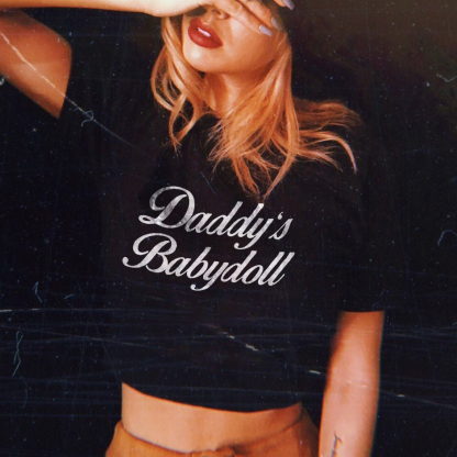 Daddy's Babydoll Print T-shirt