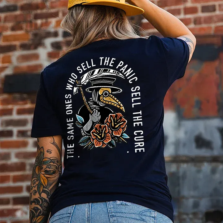 The Same Ones Who Sell The Panic Sell The Cure Print Women's T-shirt