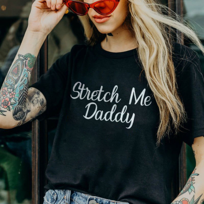 Stretch Me Daddy Print T-shirt